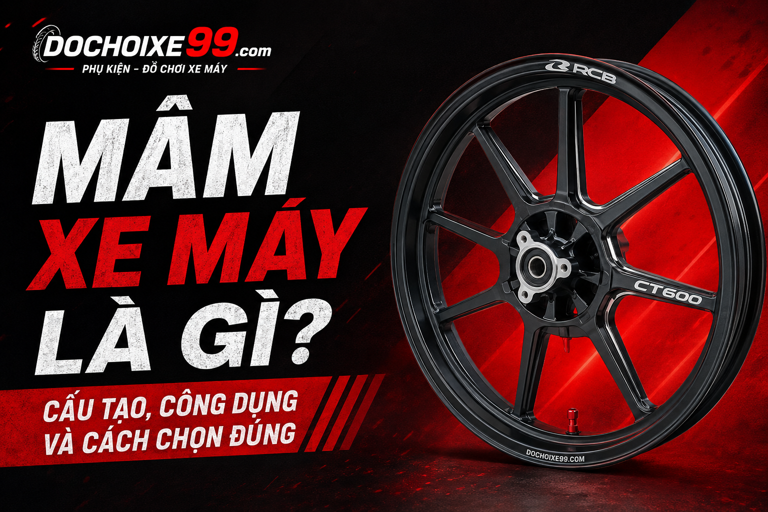 Mâm xe máy minh họa từ sản phẩm đang có trên DOCHOIXE99