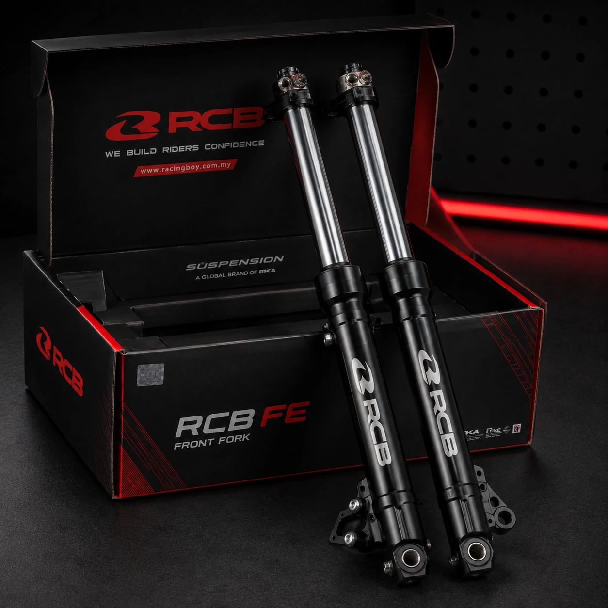 Phuộc trước RCB FE Front Fork minh họa phuộc xe máy